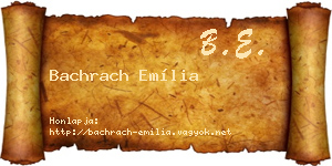 Bachrach Emília névjegykártya